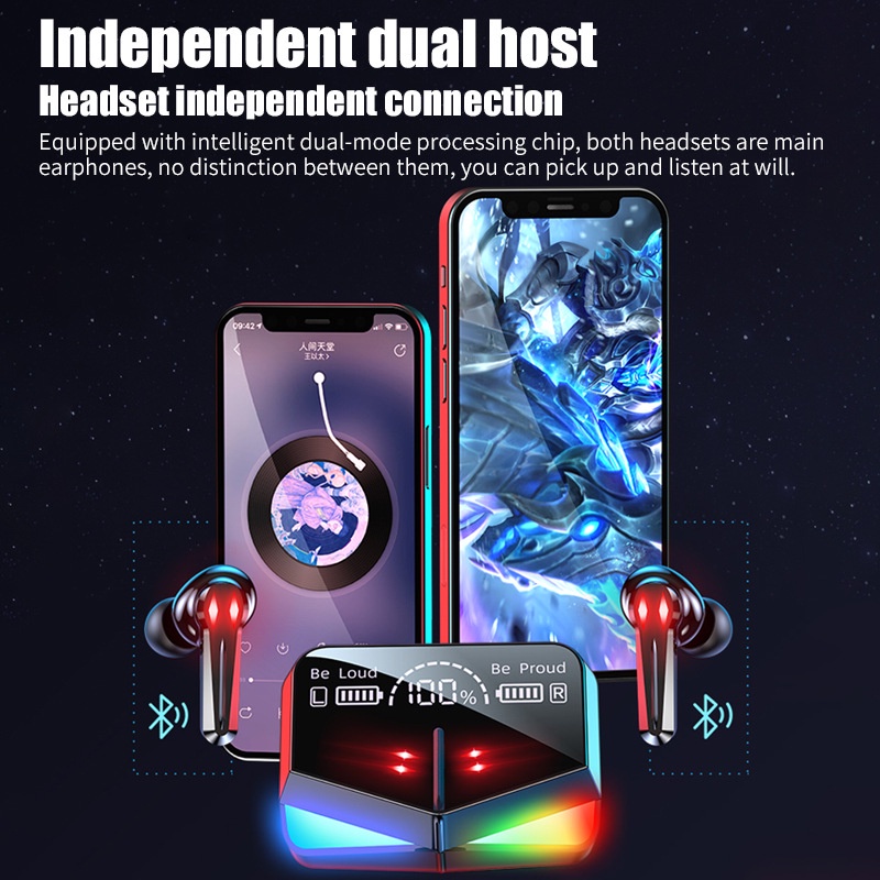Tai nghe Vitog M28 TWS bluetooth 5.1 màn hình hiển thị LED