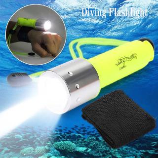 Đèn pin lặn chống thấm nước có vòng đeo tay 6000 lumens cree t6 tiện dụng