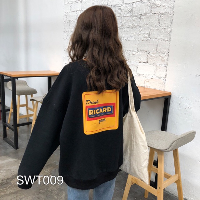 Áo Sweater Nam Nữ VN CLO In Chữ RICARD - SWT009