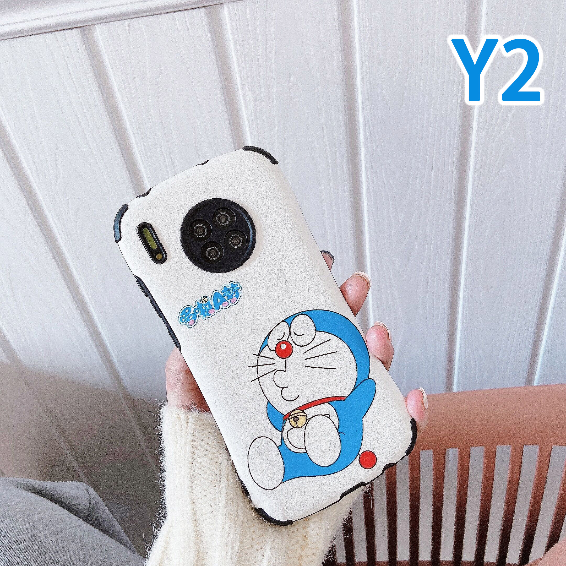 Ốp lưng HUAWEI - Ốp HUAWEI Doraemon dễ thương Da cừu non P20 P30 P40 Pro Y9S Nova5T Nova 7i Nova7 SE Nova5 Pro Mate20 Pro