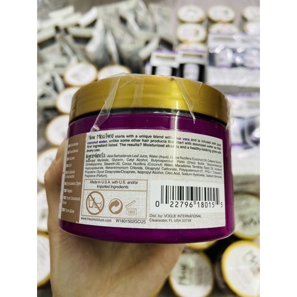 [BILL MỸ] MẶT NẠ Ủ TÓC MAUI MOISTURE SHEA BUTTER HAIR MASK 340G