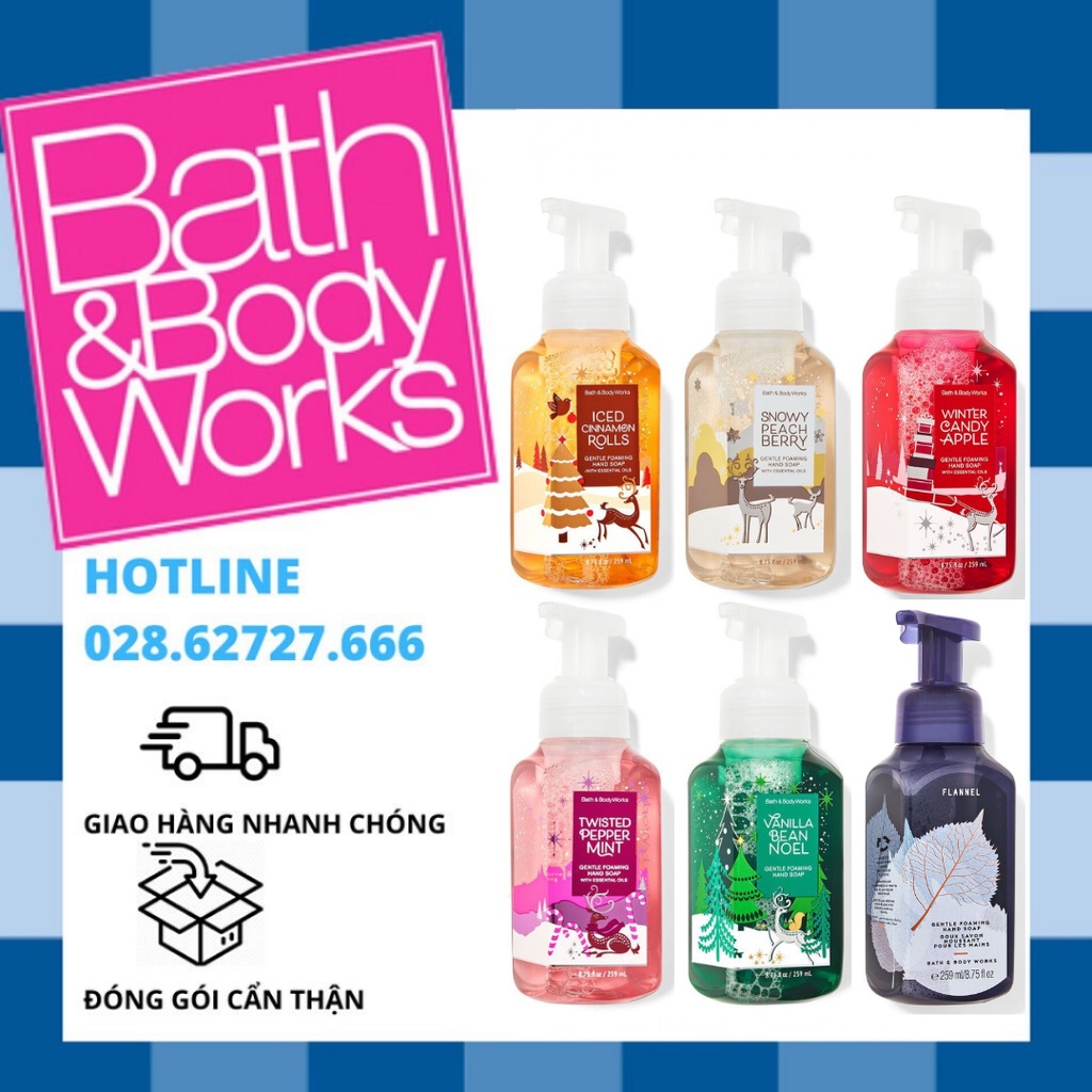 [LINK 2/2 - ĐỦ MÙI] Rửa Tay Dạng Bọt Bath And Body Works Gentle Foaming Hand Soap 259ml