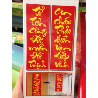 Tranh đính đá thư pháp câu đối