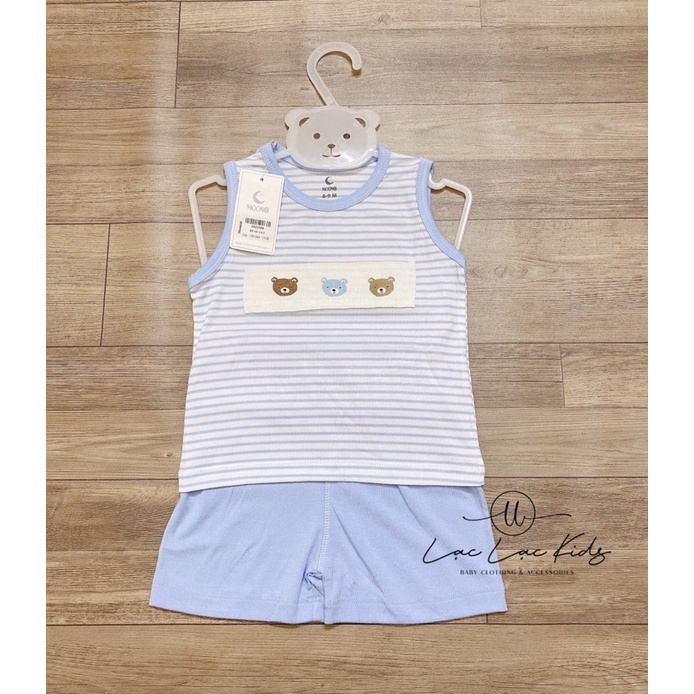 MOON Bộ  ba lỗ moon chất petit cho bé trai/bé gái