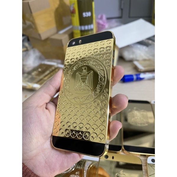 Vỏ iphone 5s/se mạ vàng gold 24k