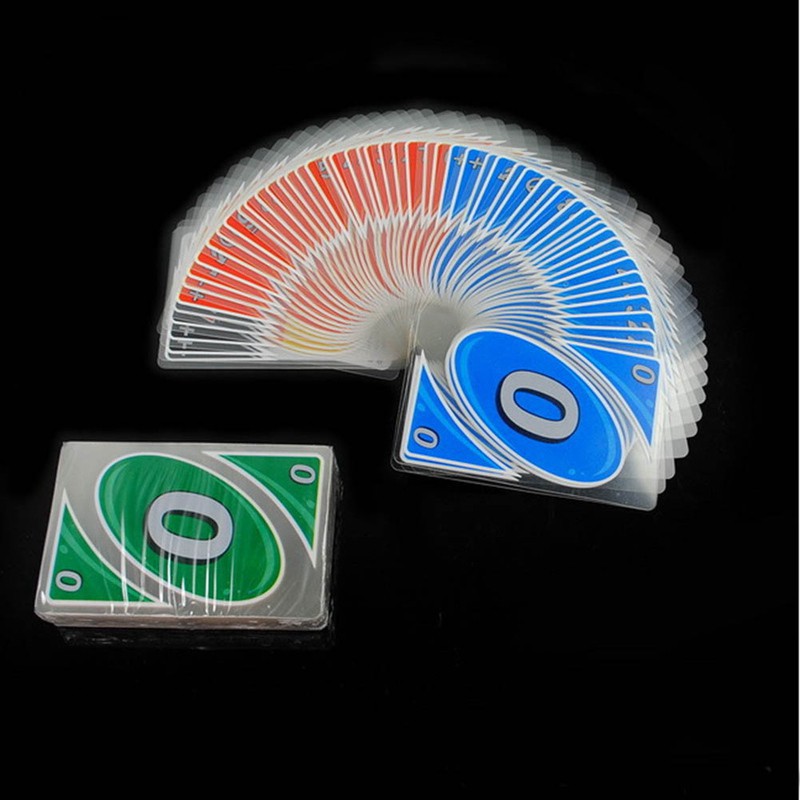 Bộ Bài Uno Bằng Nhựa Trong Suốt Chống Thấm Nước