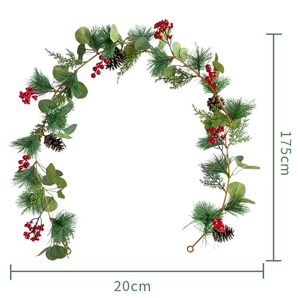 Dây Lá Bạch Đàn Nhân Tạo Màu Đỏ Dùng Trang Trí Phông Nền Lễ Tạ Ơn / Tiệc Cưới / Giáng Sinh