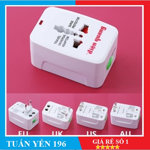 Bộ 2 ổ cắm điện du lịch đa năng Điện quang