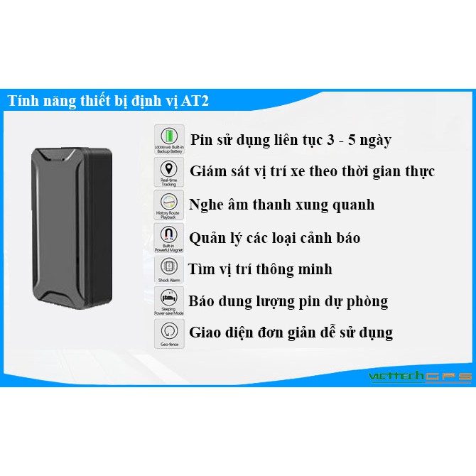 Định vị không dây AT2 siêu nhỏ giám sát mọi đối tượng