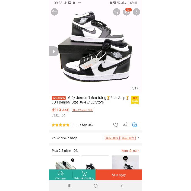 Pass giày Jordan 1 size 38-39 loại đẹp + Ảnh thật | BigBuy360 - bigbuy360.vn