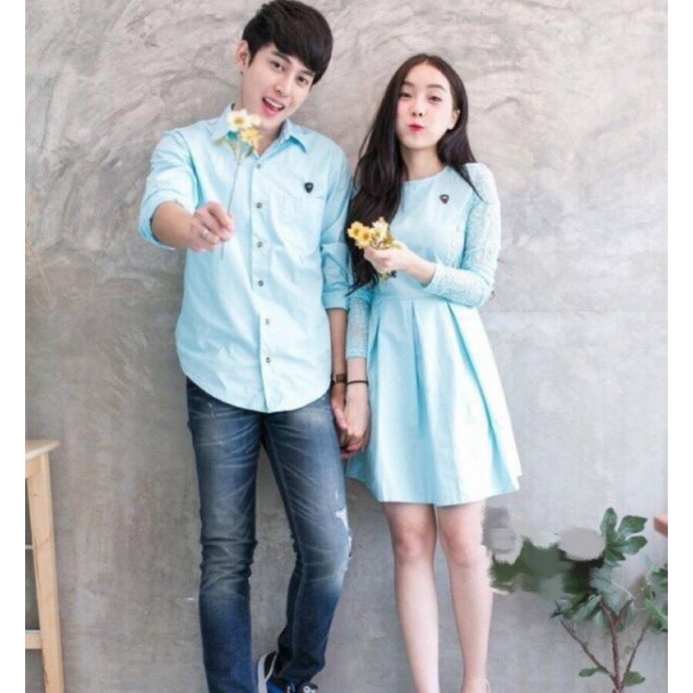 Set Áo váy đôi xanh ngọc chụp ảnh cưới đẹp