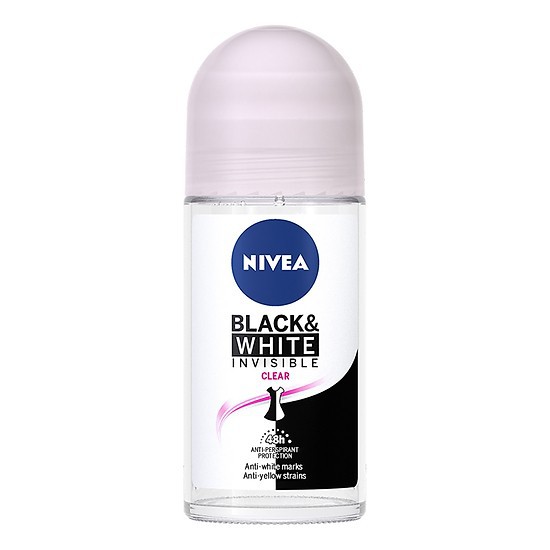 Lăn Khử Mùi Cho Nữ nivea Black & White Chống vệt ố vàng áo hương thơm ngọt ngào 50ml | BigBuy360 - bigbuy360.vn