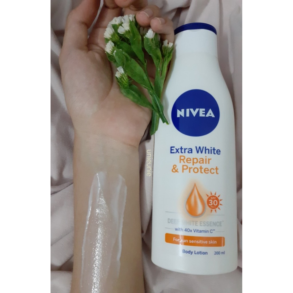 Sữa dưỡng thể dưỡng trắng NIVEA ban ngày giúp phục hồi & chống nắng SPF30 (200ml)