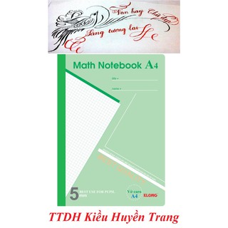 Vở caro klong 200tr 70/92 math notebook. ms: 298