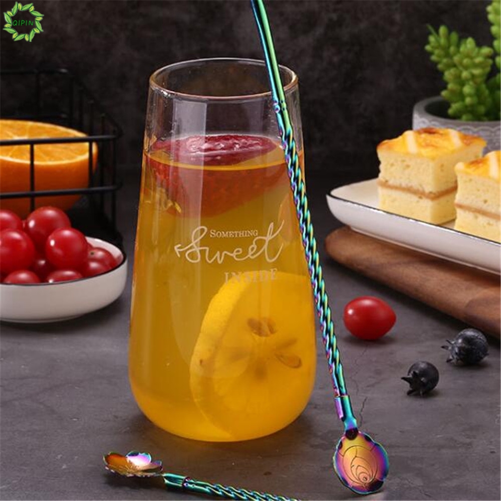 Thìa thép không gỉ 304 mạ titan dùng để khoáy thức uống trà sữa cà phê