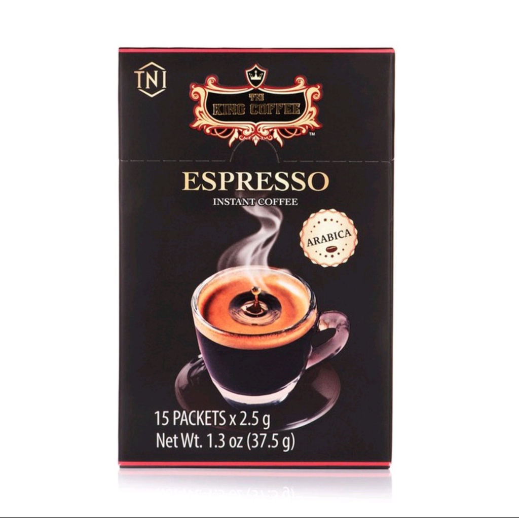 Cà Phê Đen Hòa Tan Espresso KING COFFEE - Hộp 15 gói x 2.5g