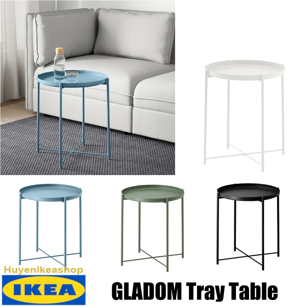 Bàn IKEA GLADOM dùng làm sofa, bàn đầu giường, để ngoài ban công