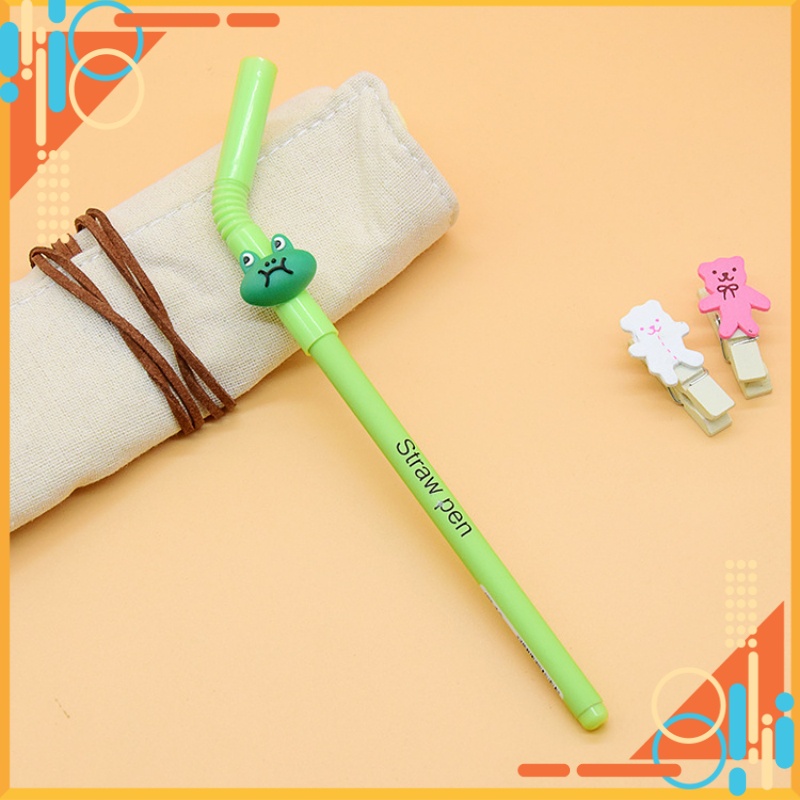 Bút Bi Hình Ống Hút Các Con Vật Ngộ Nghĩnh