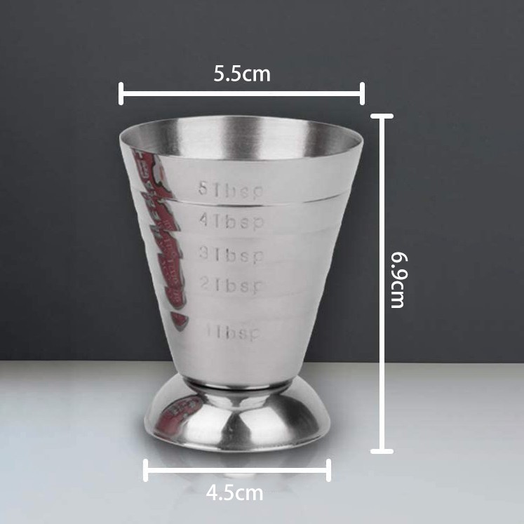 Stainless Steel Measuring Cup 3 Scales (2.5 Oz, 75 Ml, 5 Tbsp)