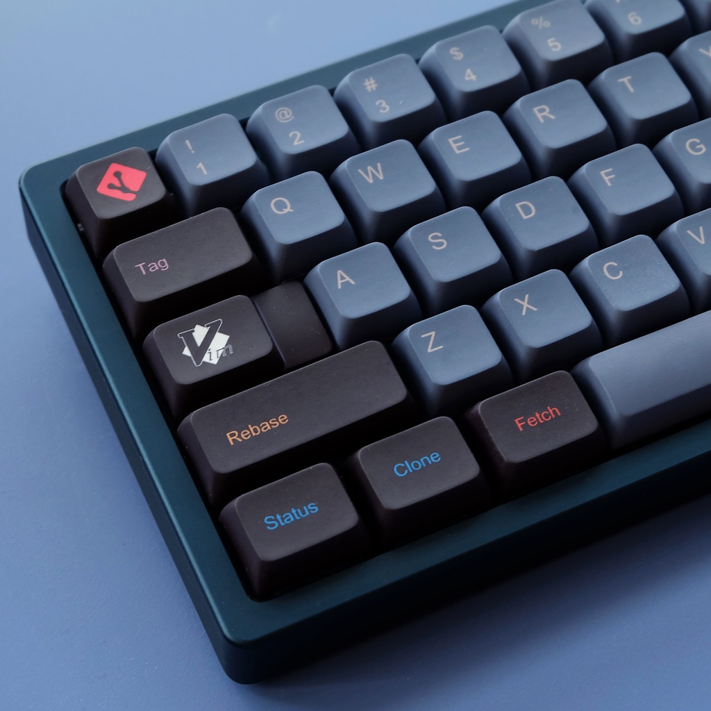 Bộ phím 123 tùy chỉnh - Thuốc nhuộm PBT Thăng hoa XDA Cấu hình US ANSI Layout Keycaps Keyboards Keycaps Set, for Gateron Kailh Cherry MX Switch (Manon Black)