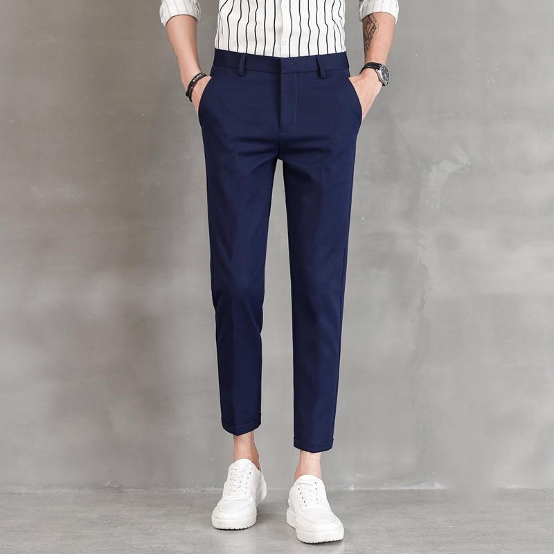 Quần tây màu trơn thời trang Hàn Quốc dành cho nam