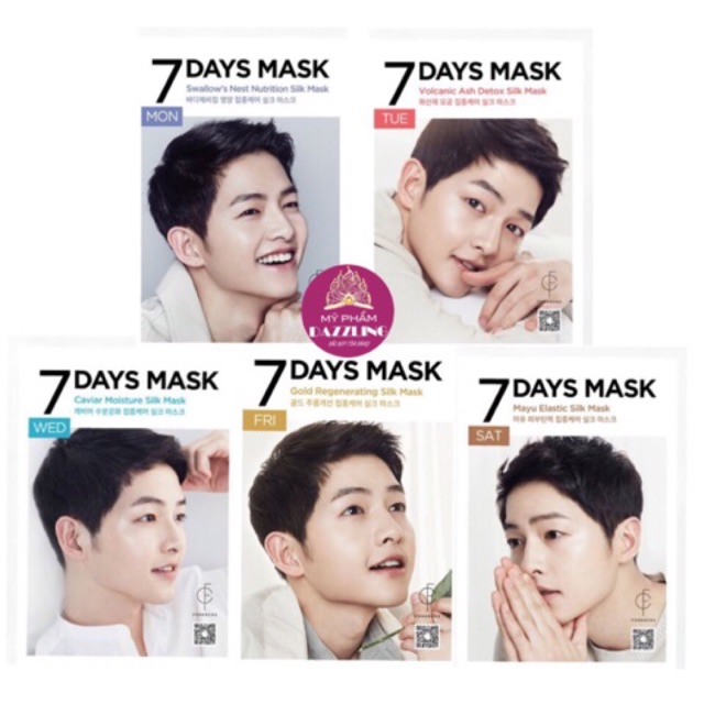 [Chính Hãng] Combo 5 Mặt Nạ Dưỡng Trắng Da 7Days Mask Song Joong Ki | WebRaoVat - webraovat.net.vn