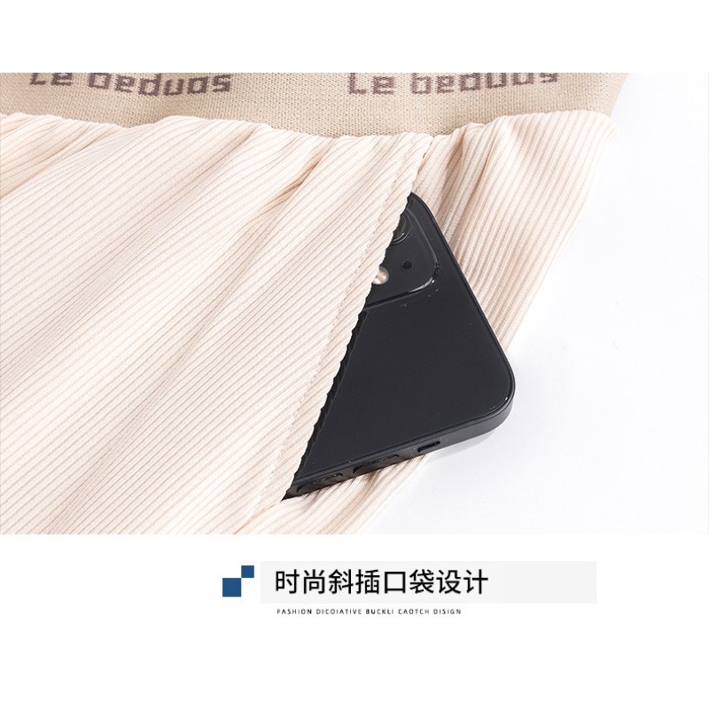 quần bầu cạp chéo chất vải dệt kim mềm đẹp ống rộng dáng dài