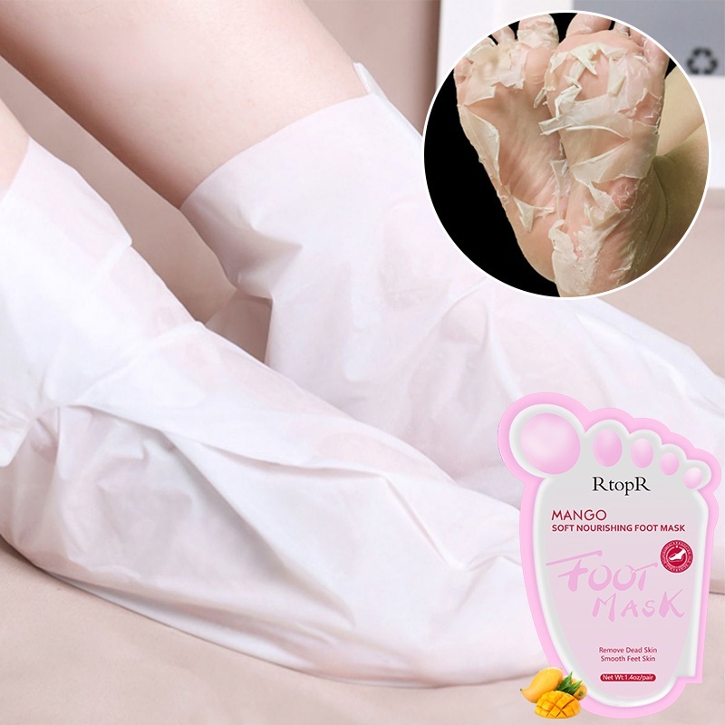 1 Cặp Mặt Nạ Chân Tẩy Tế Bào Chết Chiết Xuất Xoài Dưỡng Ẩm Làm Trắng Da Chân