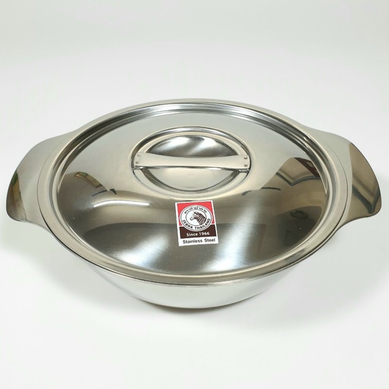 Thố inox có nắp quai Zebra 123016 - 16 cm