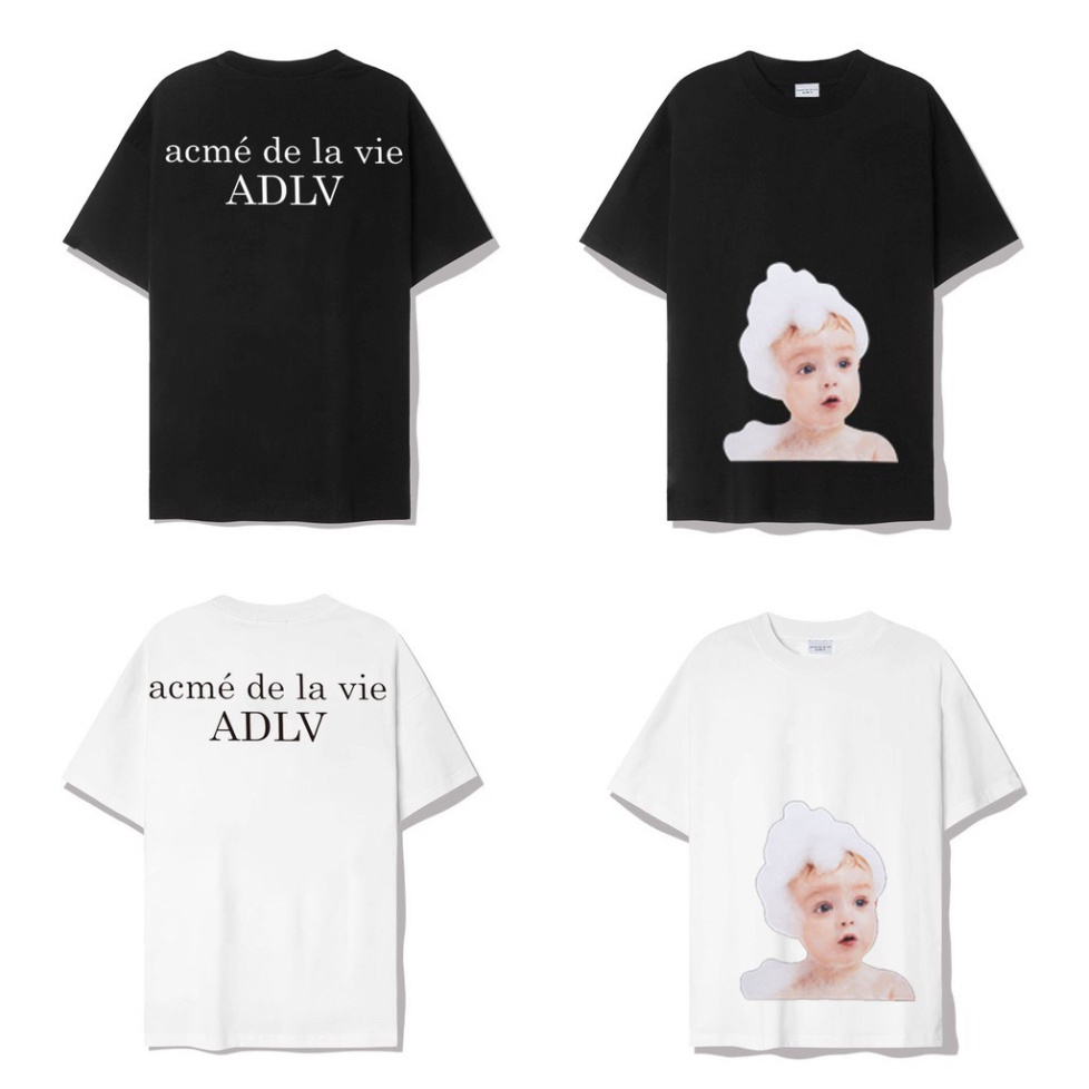 Áo phông tay lỡ ADLV thun Unisex nam nữ hình em bé chất cotton
