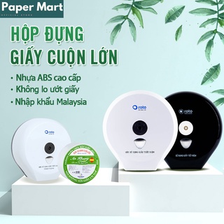 Hộp đựng giấy vệ sinh cuộn lớn gắn tường Roto Đen/Trắng Bảo hành 10 năm