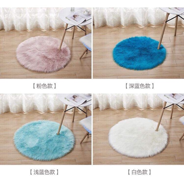 Thảm lông tròn chụp ảnh