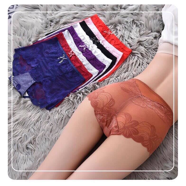 Set 10 quần lót ren cạp cao 886