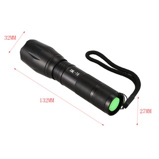 LED Rechargeable Flashlight T6 18650 Battery Camping Powerful(TYPE A)