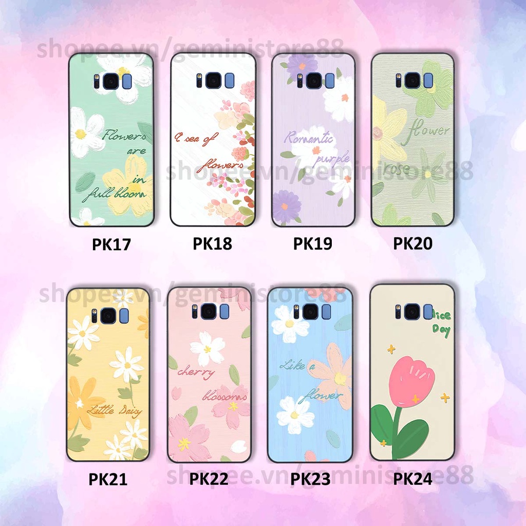 Ốp Samsung S8 / S8 Plus / S8+ in hình hoa lá nhiều màu sắc siêu đẹp, siêu xinh, siêu cá tính