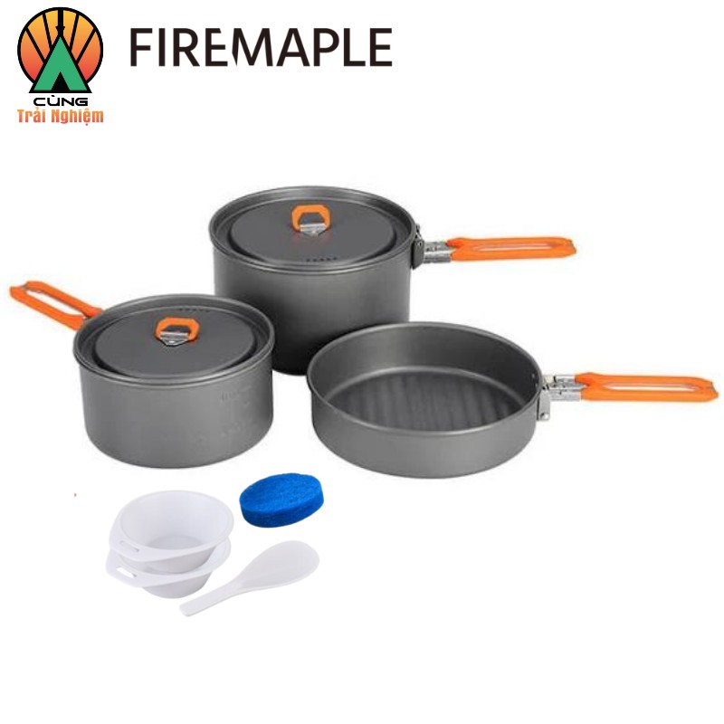 [CHÍNH HÃNG] COMBO Nồi Chảo Nấu Ăn 3 Trong 1 Fire Maple Feast 3 Gọn Nhẹ Chuyên Dụng Cho Dã Ngoại, Cắm Trại Ngoài Trời