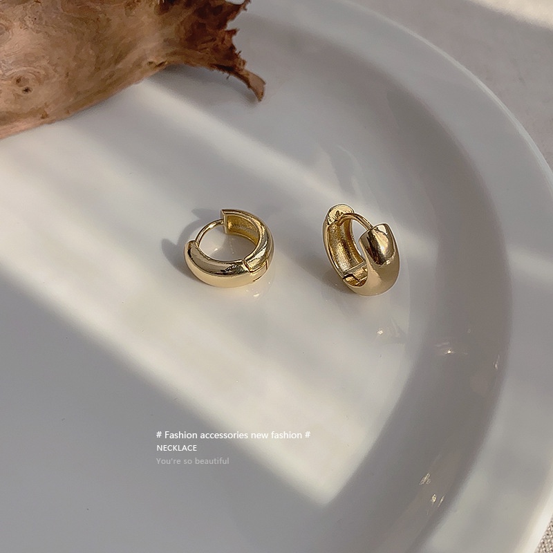 Khuyên Tai Kim Loại Hình Tròn Phong Cách Hàn Quốc Thời Trang Mới 2022 Dành Cho Nữ