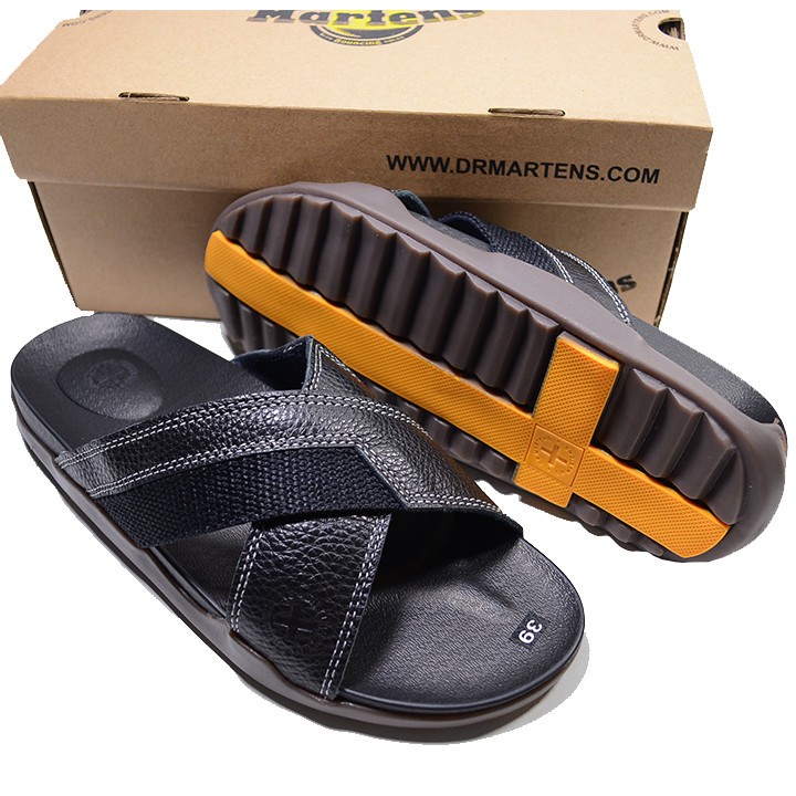 Dép Quai Ngang Nam Dr Martens Thái Lan, Dép Da Bò Đế Doctor Cao Cấp Dr4