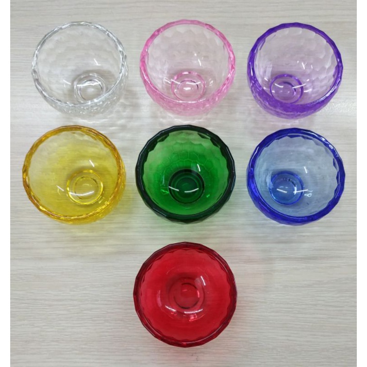 Chén cúng thủy tinh gồm có 7 màu 3,5cm - - Văn phòng phẩm Nhơn Phát