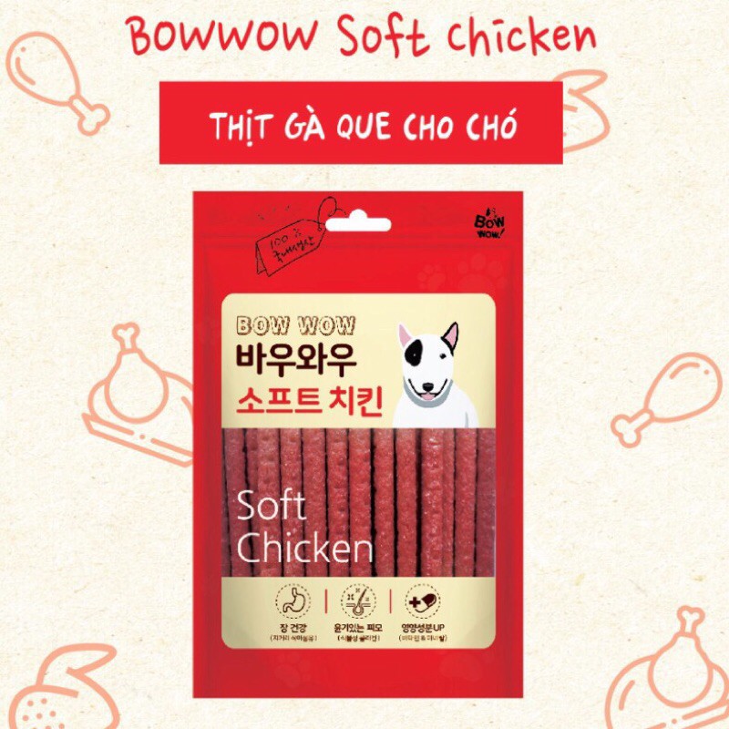 THỊT GÀ QUE CHO CHÓ BOW WOW (150g)