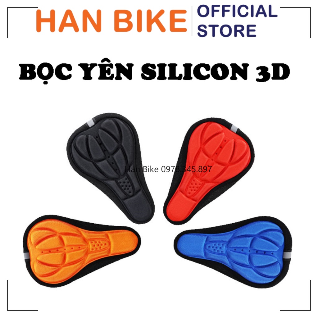 Bọc yên xe đạp thể thao địa hình HB02 siêu êm chất liệu silicon 3D bền đẹp