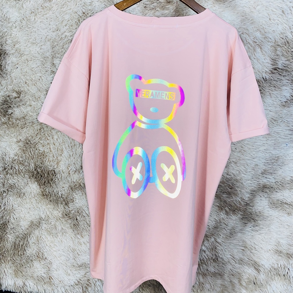 Áo thun unisex gấu here form rộng vải cotton aophongfromrong.vn - áo phông nam nữ phong cách ulzzang