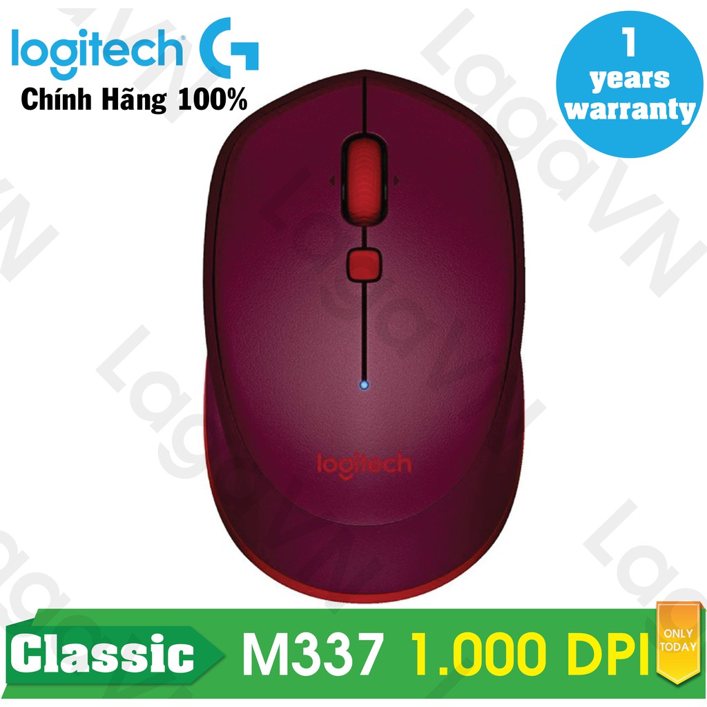 [Mã 99ELSALE hoàn 7% đơn 300K] Chuột bluetooth không dây Logitech M337 Wireless (Đỏ)