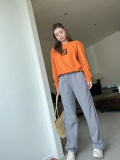 ÁO NỈ DA CÁ CHÉO NỮ MÀU CAM FF