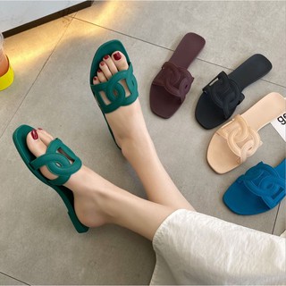 Dép Lê Nữ Quai Ngang Thời Trang Nhựa H Xoắn Dẻo Đẹp Giá Rẻ DNU15