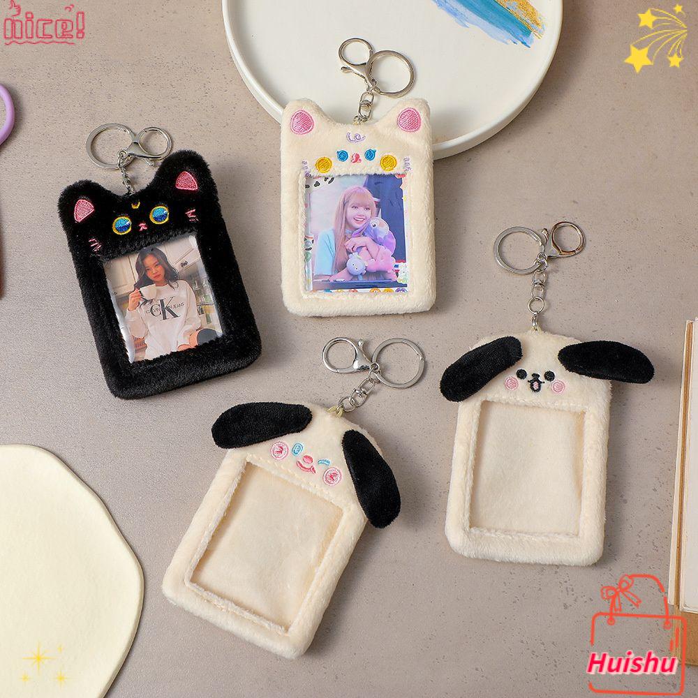 ✣Hs✣ Móc Khóa Đựng Thẻ Bưu Thiếp Họa Tiết Động Vật Hoạt Hình Dễ Thương