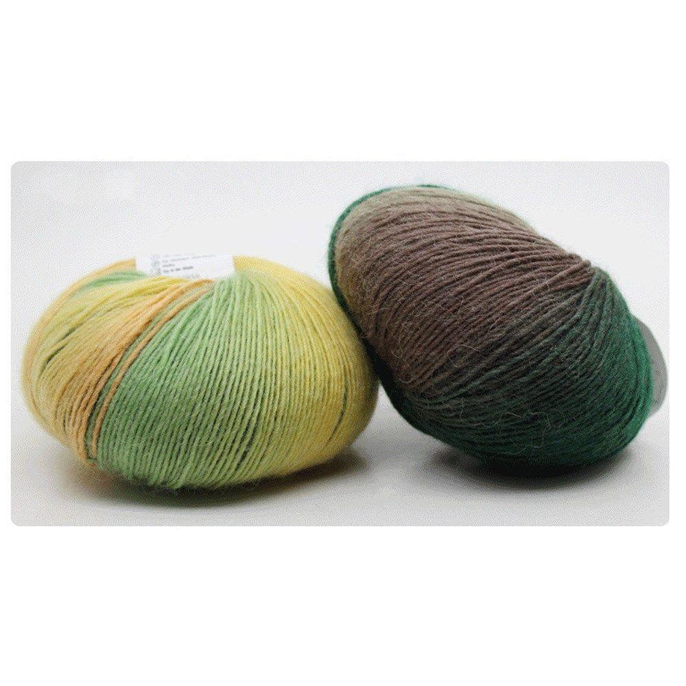 DORAW Cuộn Len Đan Chất Lượng Cao Màu Sắc Cầu Vồng Gradient 50g