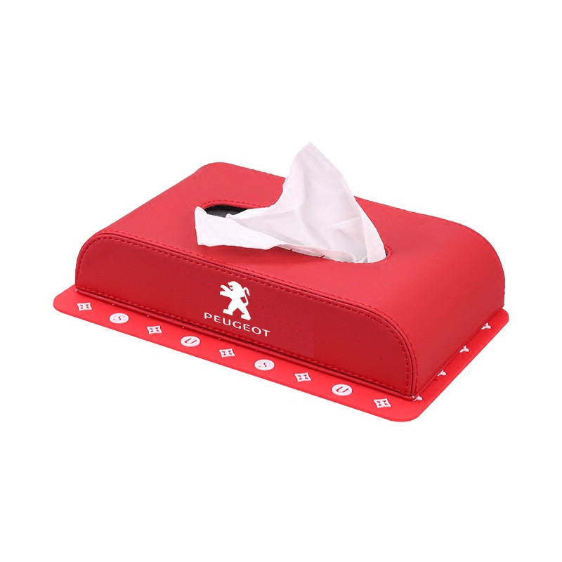 Peugeot Hộp Đựng Khăn Giấy Bằng Da Thật Cao Cấp Cho Ô Tô peugeot 508 408 308 307 301