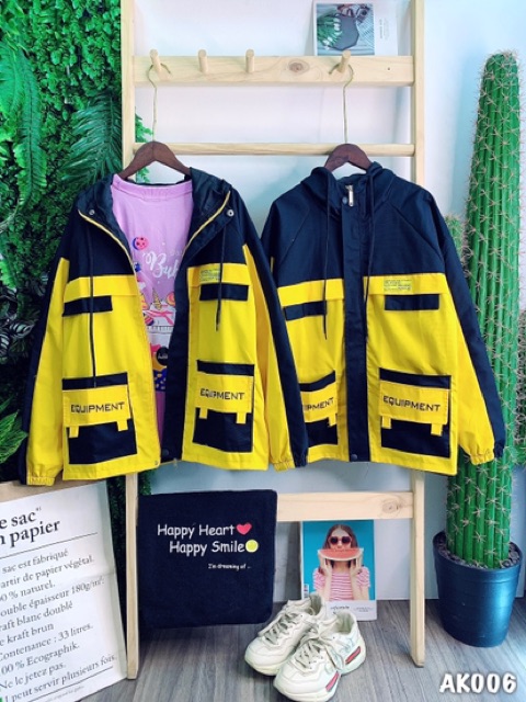 🌵 𝐓𝐡𝐞𝐔𝐥𝐳𝐳𝐚𝐧𝐠 🌵 006 Áo Khoác Kaki Đen-Vàng 2 Lớp. Bomber Jacket Siêu Hot Unisex Nam&Nữ Bán Sỉ | BigBuy360 - bigbuy360.vn