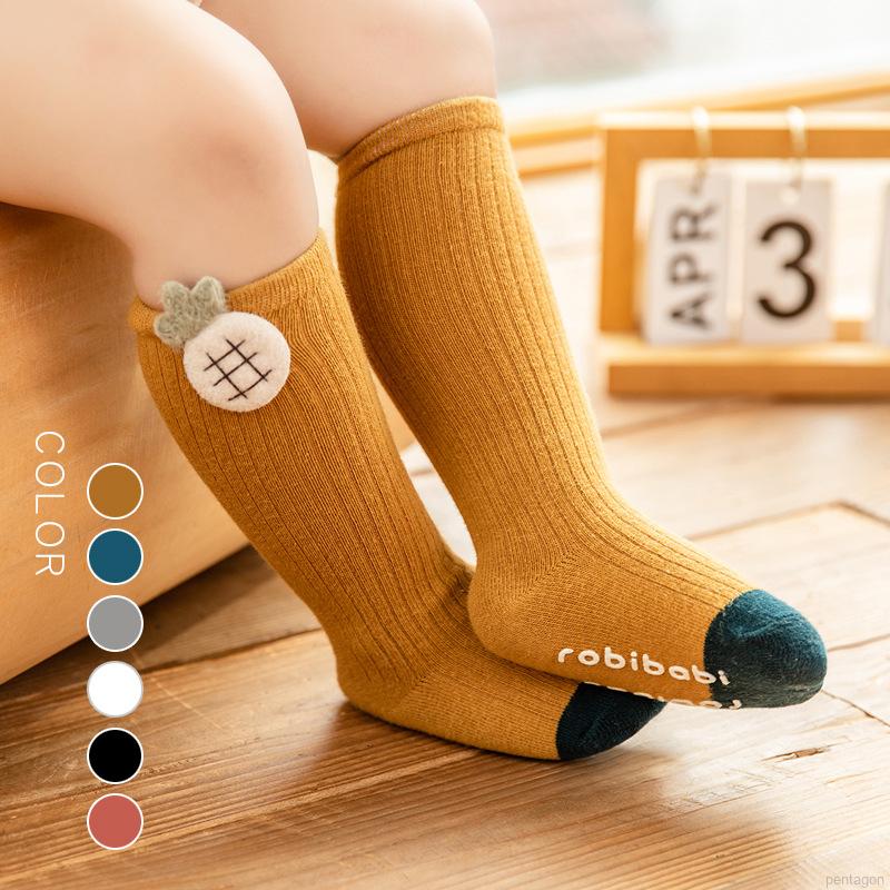 Autumn/Winter New Baby Socks Korean Style Fun Style Children's Non-slip Socks Blue L Code